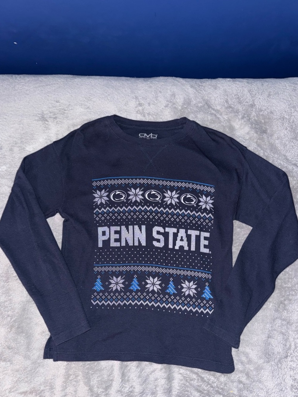 Mens Penn State Navy Holiday Sweater